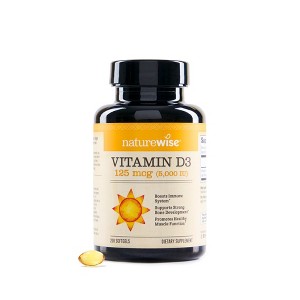 NatureWise Vitamin D3 - Naturally-Sourced Vitamin D3 Supplement - Non-GMO, in Organic Extra Virgin Olive Oil - 1 of 4