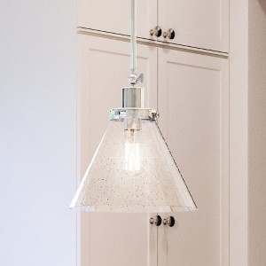 Urban Ambiance Luxury Traditional Pendant 12.5''H x 12''W,  Polished Nickel Finish,  Pawtucket Collection, UHP4001 - 1 of 4