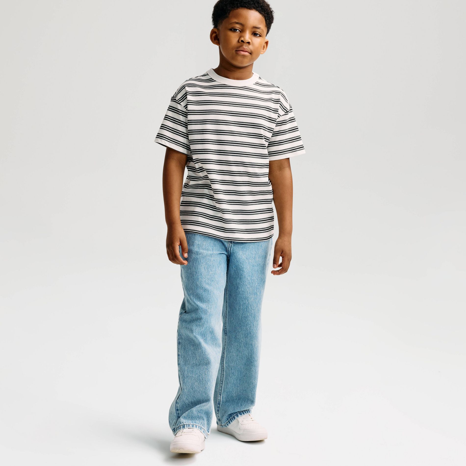 Boys' Short Sleeve 100% Cotton Striped Relaxed Fit T-Shirt - Cat & Jack™