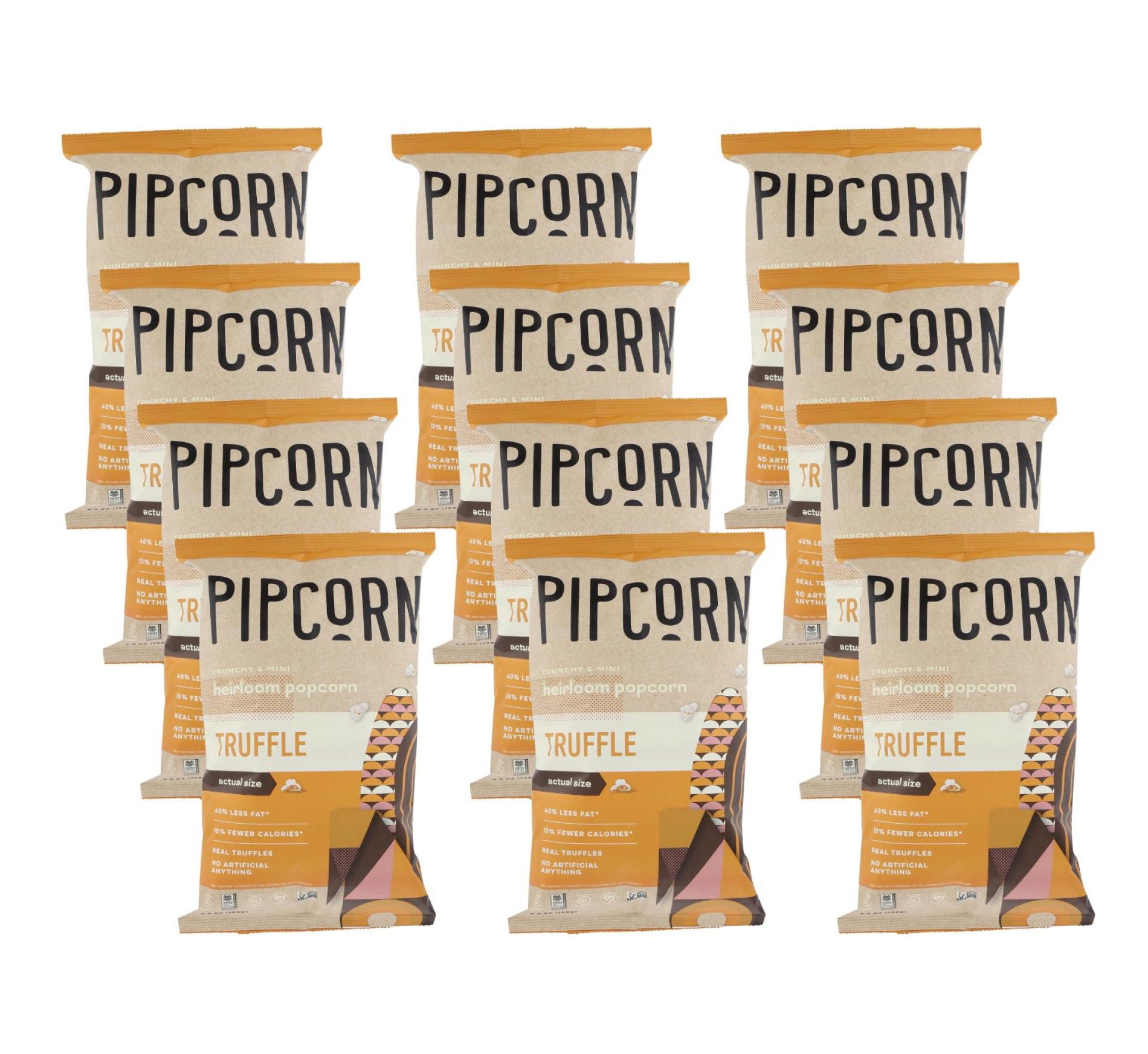 Pipcorn Truffle Mini Popcorn - Case of 12/4 oz