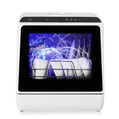Portable Countertop Dishwasher 5 Washing Programs With 5L Water Tank & High-Temp Air-Dry Function & Touch Control