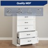6 Drawer Dresser for Bedroom,Modern Tall Dresser Organizer,TV Stand,Wooden Chest of Drawers and Closet Organizers for Storage Clothes - 4 of 4