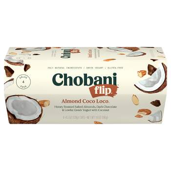 Chobani Flip Chocolate Almond Coco Loco Greek Yogurt - 4ct/4.5oz Cups