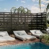 PexFix 72 in. x 47 in. Outdoor Privacy Rectangle Screen Galvanized Steel Panel Divider in Black - 2 of 4