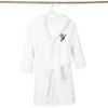 Personalized Linum Kids 100% Polyester SUPER PLUSH Double Brushed Hooded Bathrobe in Black Script Font - 2 of 3