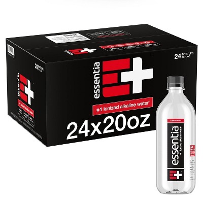 Essentia Water, Ionized Alkaline Water - 20 Fl Oz Bottle (Pack of 24)