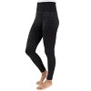 MUK LUKS Women's 4" High Waisted Fleece Lined Leggings - 3 of 4