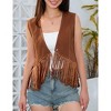 New Tassels Fringe Sleeveless Vest Cardigan Waistcoat Jacket Outwear Tops - 2 of 4