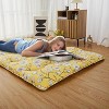 Twin Size Japanese Futon Mattress - Magnolia Flower Design Floor Mattress, 3" Foldable & Portable for Bedroom, Guest Room, Camping - 3 of 4