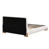 King Size Upholstered Platform Bed with Headboard for Bedroom - 3 of 4