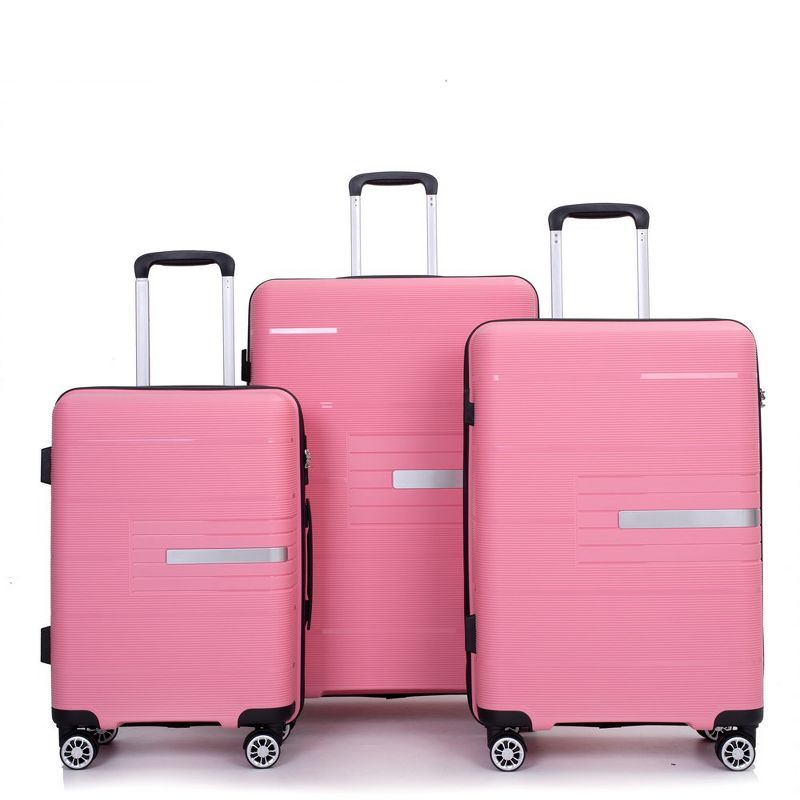 Luggage 3 Piece Set(20"/24"/28"), Hardshell Suitcase With Double Mute Spinner Wheels, TSA Lock, 1 of 6