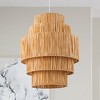 C Cattleya 1-Light Hand Woven Paper Rope 5 Tiered Boho Chandelier - 2 of 4