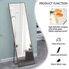 FURNIinspire Full Length Mirrors Premium Solid Wood Frame Contemporary Dressing Mirror for Fashionable Modern Bedrooms, Transparent, 71"*1"*31.4" - 3 of 4