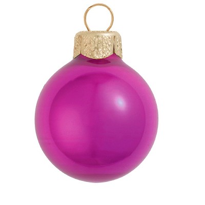 Northlight 12ct Pearl Glass Ball Christmas Ornament Set 2.75" - Raspberry Pink