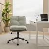 Oversize Seat Cirss Cross Chair, 360° Swivel Home Office Chair with Universal Wheels, Height-Adjustable Computer Chair 4L - ModernLuxe - 2 of 4
