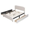 NicBex Queen Velvet Upholstered Platform Bed Frame with Stud Trim Headboard and 4 Drawers,Wood Slats Support,No Box Spring Needed,Easy Assembly - 4 of 4