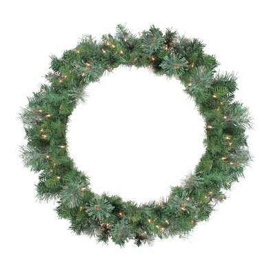 Northlight 36" Prelit Mixed Cashmere Pine Artificial Christmas Wreath - Clear Lights