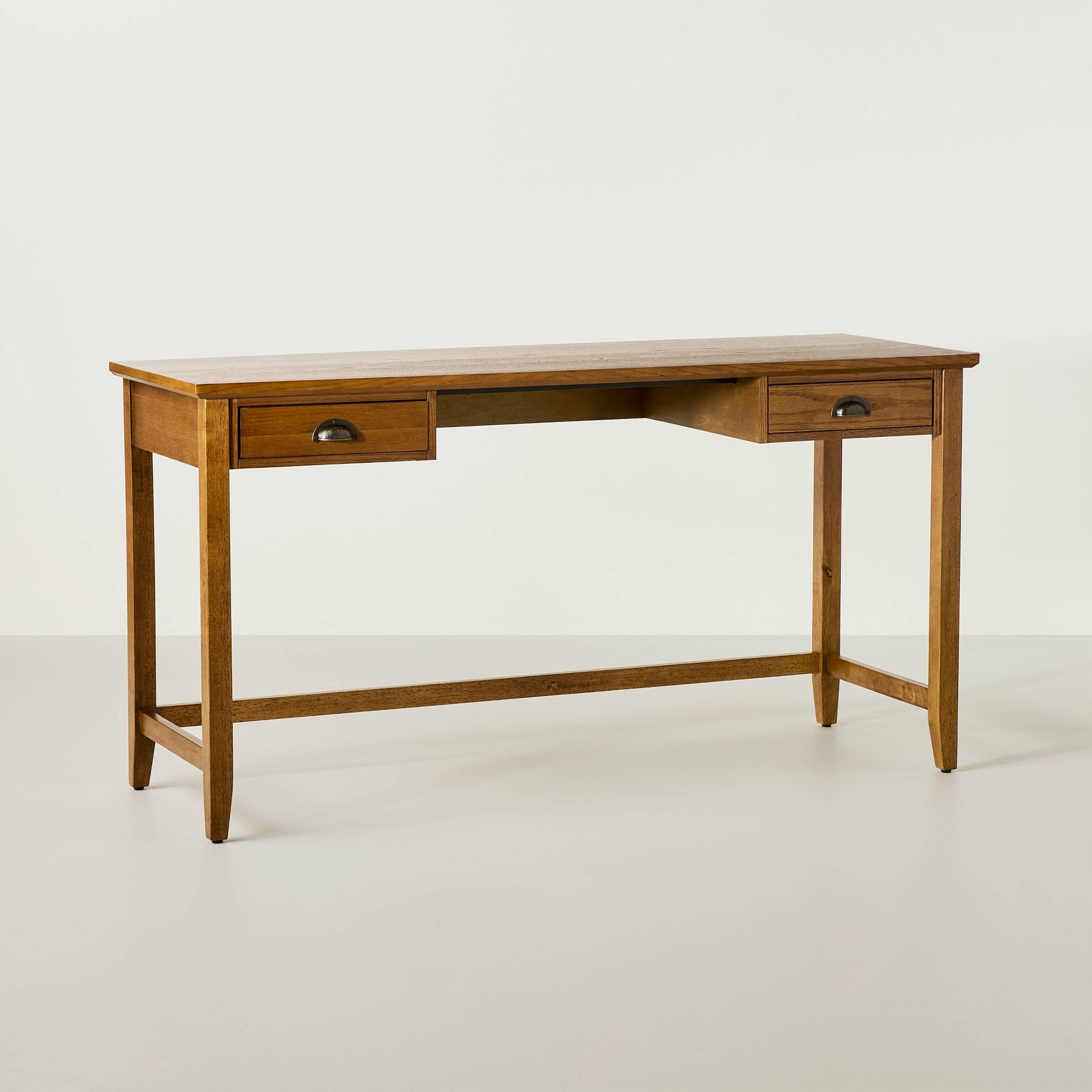 2-Drawer Rectangular Office Desk -Oak Brown - Hearth & Hand™ with Magnolia