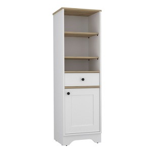 NicBex 55.7 Inch Tall Bathroom Storage Cabinet,Slim Storage Cabinet with Open Shelves and 1 Drawer - 1 of 3