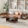 NicBex Modern Rectangular Wood Coffee Table with Storage Shelf,End Table with Solid Wood Legs,Center Table for Living Room - 3 of 4
