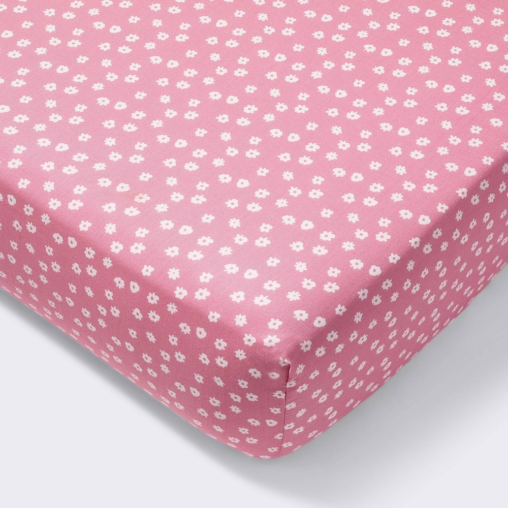 Photos - Bed Linen Cotton Fitted Crib Sheet - Ditsy Floral - Cloud Island™