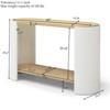GlasFlength Console Tables with Curved Legs, ModernLuxe, Simplicity Rectangle Console Table, for Living Room, White, 48"*15.7"*29.6" - 4 of 4