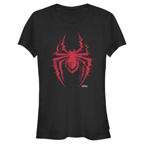 Juniors Womens Marvel Spider-Man: Miles Morales Glitch Logo T-Shirt - image 1 of 3