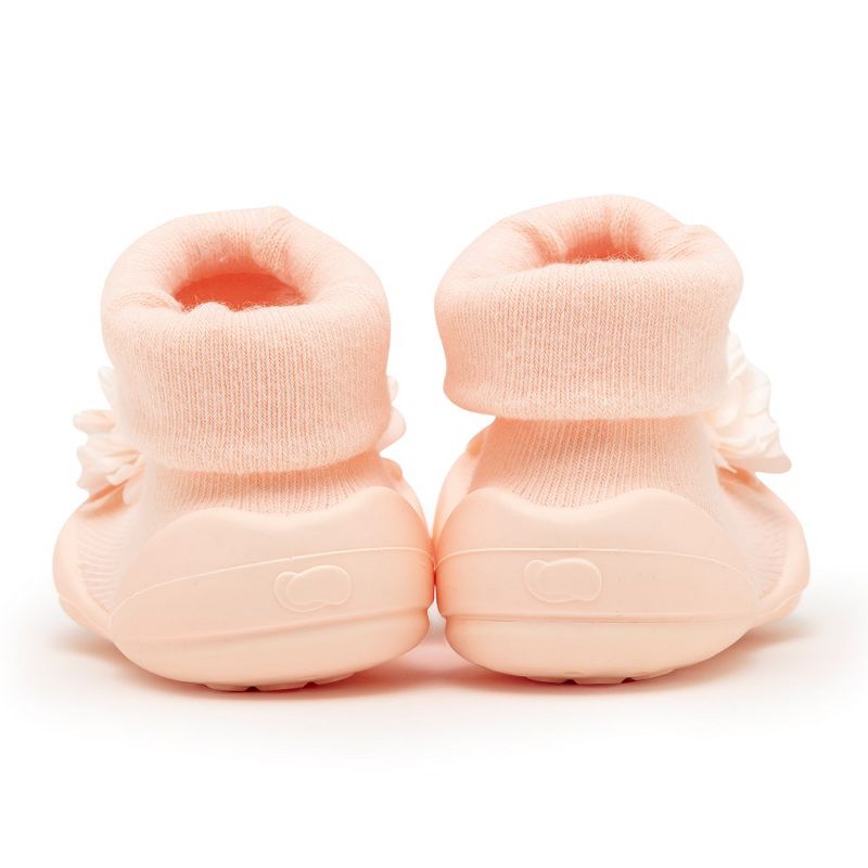 Komuello Baby Girl First Walk Sock Shoes Corsage Pink, 4 of 9