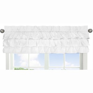 Sweet Jojo Designs Window Valance Treatment 54in. Harper White - 1 of 4