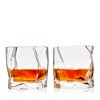 Viski Molten Tumblers for Whiskey or Cocktails - Crystal Crumpled Glasses, Bourbon Glasses, Scotch Glasses - Dishwasher Safe 9.5oz Set of 2 - 4 of 4