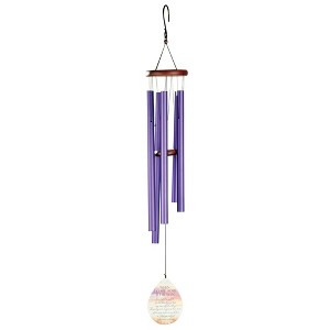Dicksons When I Come Home to Heaven Encouraging Poem Teardrop Shaped Purple 42 x 6.25 Aluminum Windchimes - 1 of 1