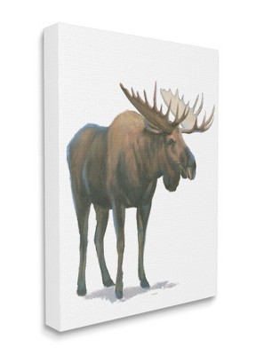 Stupell Industries Minimal Northern Moose Wild Woodland Animal