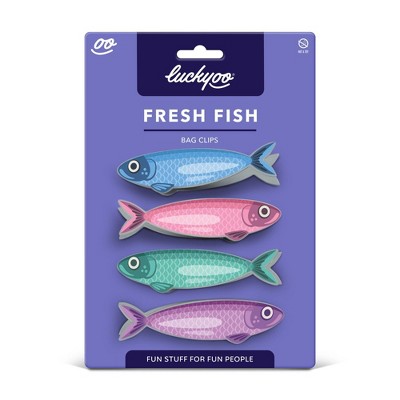 Fred & Friends 4pk Luckyoo Fresh Fish Bag Clips