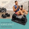 Lifepro Adjustable Dumbbells – 25lb Pair, Quick-Select Hand Weights for Men/Women – Space Saving Exercise Fitness Dumbbells for Home Gym & Training - 4 of 4