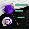 Unique Bargains Ribbon Alloy Outdoor Wedding Rose Flower Lapel Pin 48 Pcs - 2 of 4