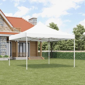 10x10 Pop Up Canopy Tent with Roller Bag, Commercial Heavy Duty Portable Shelter with Waterproof & UV Protection Fabric for Events, Parties, Camping - 1 of 4