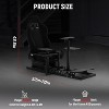Dardoo Flight Sim Racing Cockpit with Black Seat Movable Monitor Stand,Compatible with Fanatec,Thrustmaster,Logitech & Moza (Electronics Not Included) - 3 of 4