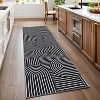 Modern Rainbow Striped Area Rug, Washable Stain-Resistant Non-Slip Throw Carpet for Living Room, Bedroom, Dining Room & Office - 4 of 4