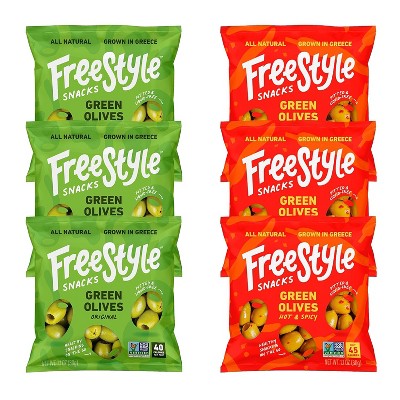 Freestyle Snacks, Olives, Variety Pack - 1.1oz (Pack of 6)