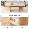 KWPZQEB Coffee Table, Center Table with Stable Triangular Support, Moden Wood Side End Table for Apartment, Living Room, Bedroom - 4 of 4