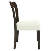 Gulches Set of 2 Dining Chair Without Arm,Beige and Dark Brown - 4 of 4
