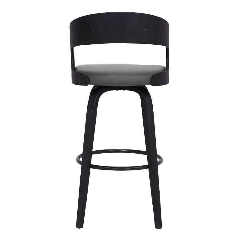 26&#34; Shelly Contemprary Bar Counter Height Barstool Black/Gray - Armen Living, 6 of 11