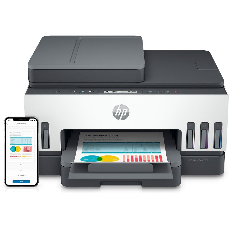 HP Inc. Smart Tank 7301e All-in-One InkJet Printer, Color Mobile Print, Scan, Copy,, 1 of 9