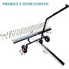Coucheta 60-Inch Tow Behind Dethatcher & Lawn Sweeper | Lawn Tow Dethatcher Rake for ATV, Mower, 24 Steel Tines | Compatible with ATV, Lawn Tractor - 3 of 4