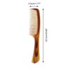 Unique Bargains Lightweight Two-Color Handle Flat Comb For Curly Hair Amber 1 Pc - 2 of 4
