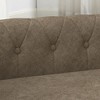 SEVOBAL Pet Beds Modern Linen Fabric Elevated Dog Sofa Durable and Comfortable Design for Living Room or Bedroom, Brown, 39"*22.75"*13.25" - 3 of 4