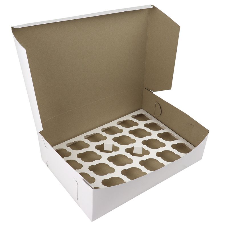 O'Creme White Cardboard Insert for Mini Cupcakes, 24 Cavities - Pack Of 100, 3 of 4