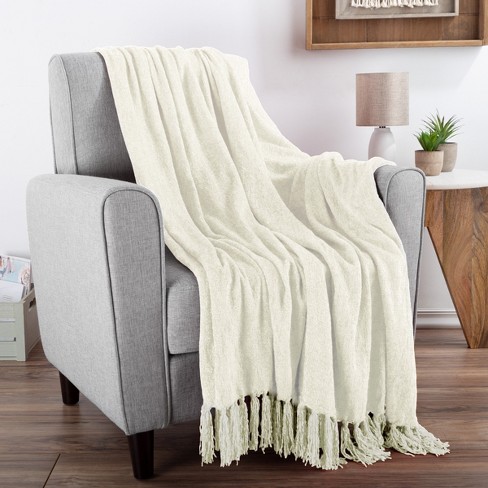 Hastings Home Oversized Chenille Throw Blanket - 70