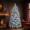 QingMoon Spruce Artificial Christmas Tree, 6FT Snow Flocked Xmas Tree with Pine Cones and 403 PE & PVC Branch Tips for Party, Holiday, Home Décor - 2 of 4