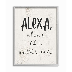 Stupell Industries Modern Day Clean the Bathroom Sign Technology Humor - 1 of 4